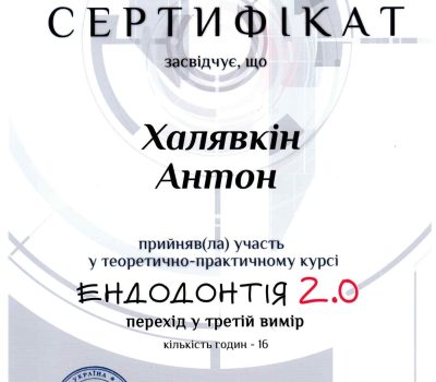 Халявкін Антон Олегович Стоматолог-ортопед, терапевт